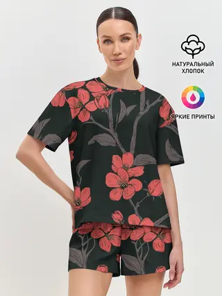 Женская пижама с шортами / САКУРА | SAKURA