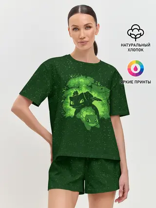 Женская пижама с шортами / Бульбазавр Эша