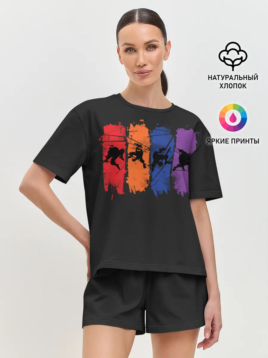 Женская пижама с шортами / Черепашки ниндзя