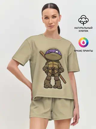 Женская пижама с шортами / ЧЕРЕПАШКИ - НИНДЗЯ