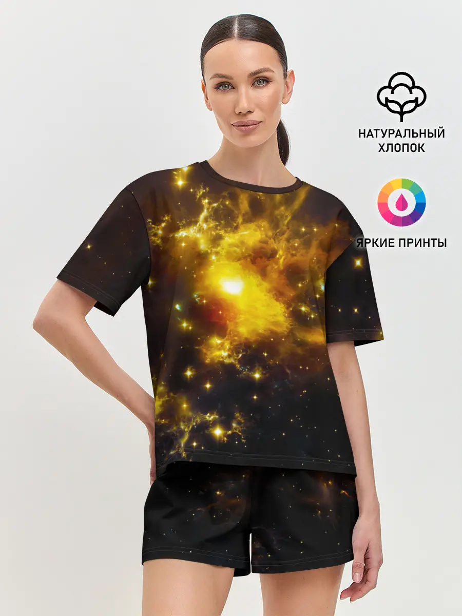 Женская пижама с шортами / Space