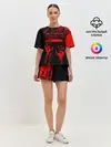 Женская пижама с шортами / Не трогай меня COVID-19