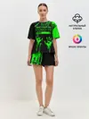 Женская пижама с шортами / Не трогай меня COVID-19