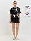 Женская пижама с шортами / Не трогай меня COVID-19