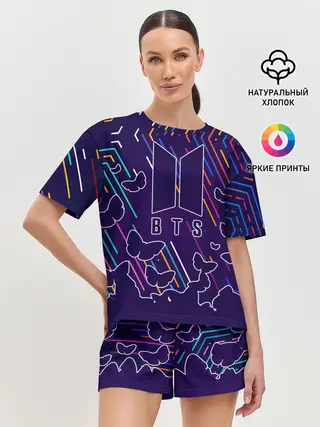 Женская пижама с шортами / BTS