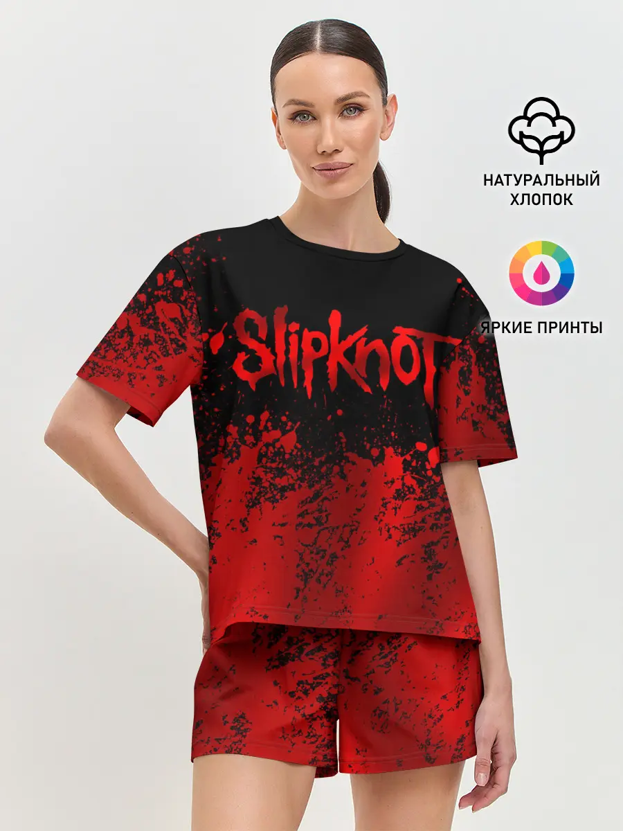 Женская пижама с шортами / Slipknot