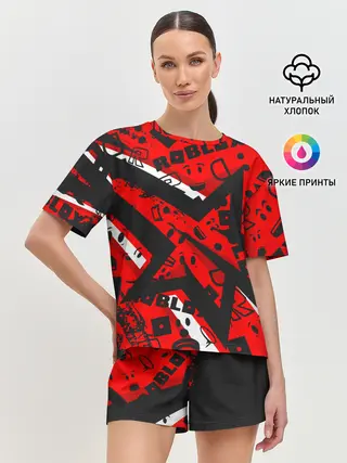 Женская пижама с шортами / Roblox