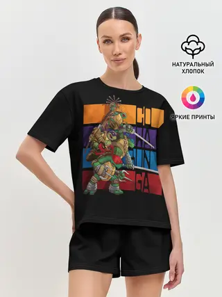 Женская пижама с шортами / Черепашки ниндзя