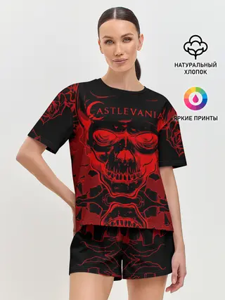 Женская пижама с шортами / Castlevania red