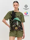 Женская пижама с шортами / Защитимся от COVID-19