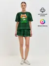 Женская пижама с шортами / Котёнок в пледе