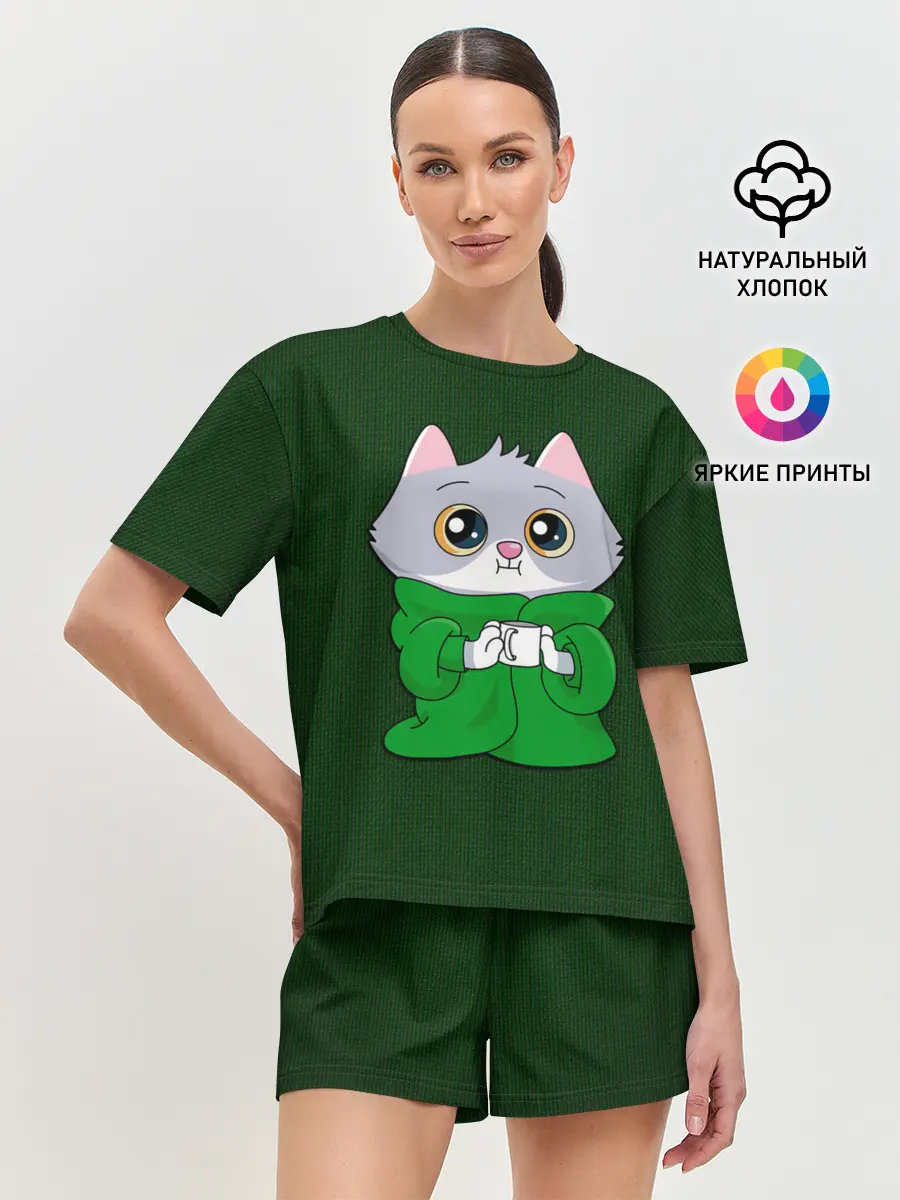 Женская пижама с шортами / На карантине