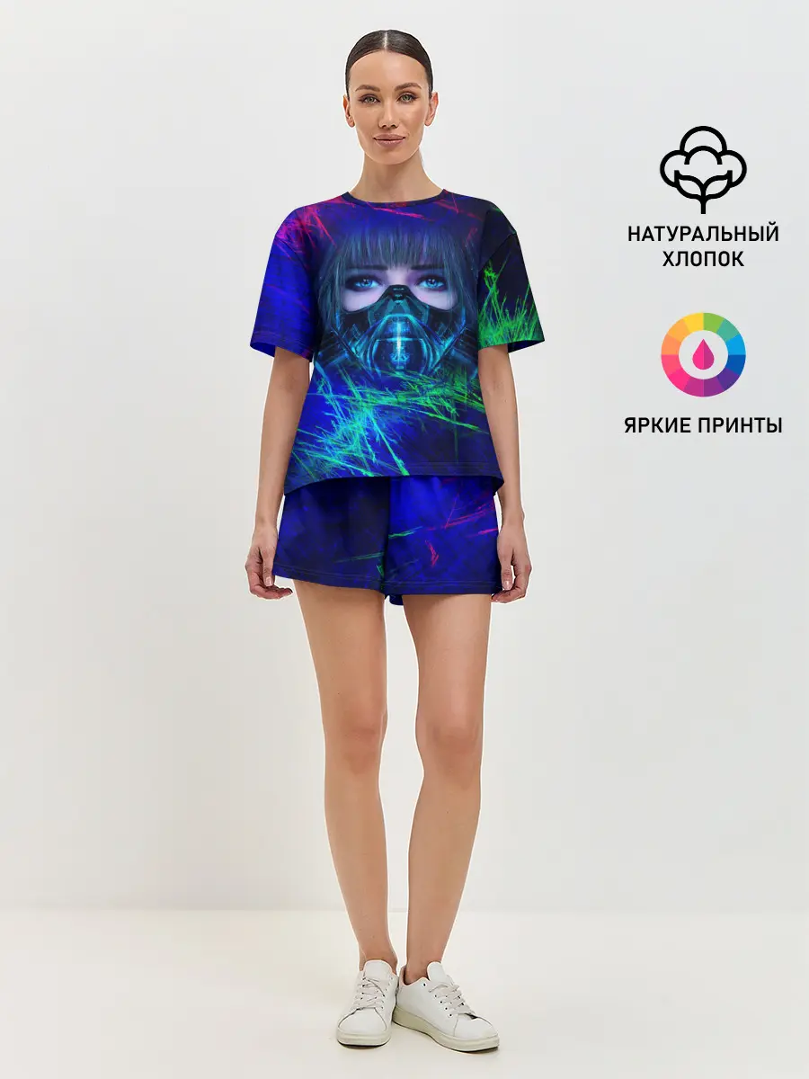 Женская пижама с шортами / COVID-19