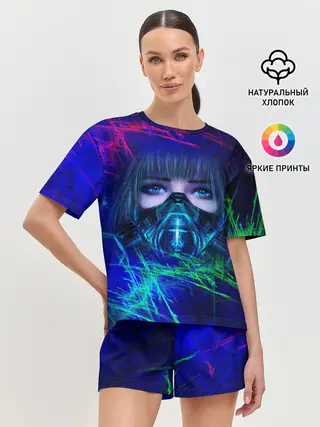 Женская пижама с шортами / COVID-19