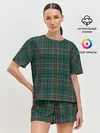 Женская пижама с шортами / Шотландка