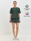 Женская пижама с шортами / Шотландка
