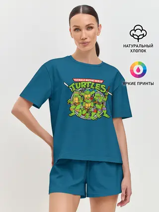 Женская пижама с шортами / Черепашки - ниндзя