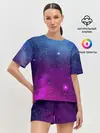 Женская пижама с шортами / НЕОНОВЫЙ КОСМОС