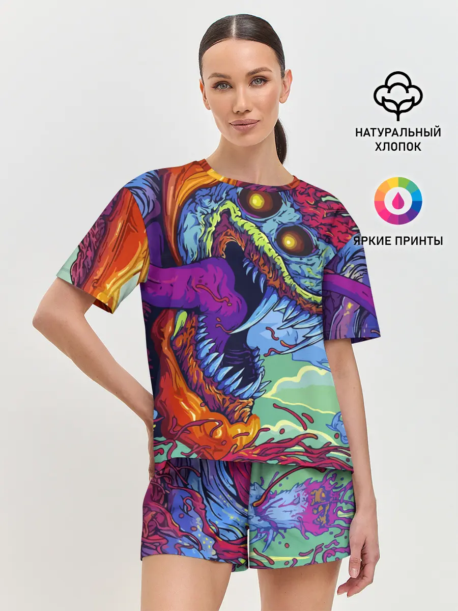 Женская пижама с шортами / CS GO HYPERBEAST | КС ГО ХАЙПЕРБИСТ