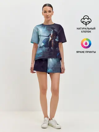 Женская пижама с шортами / Plague Doctor painting