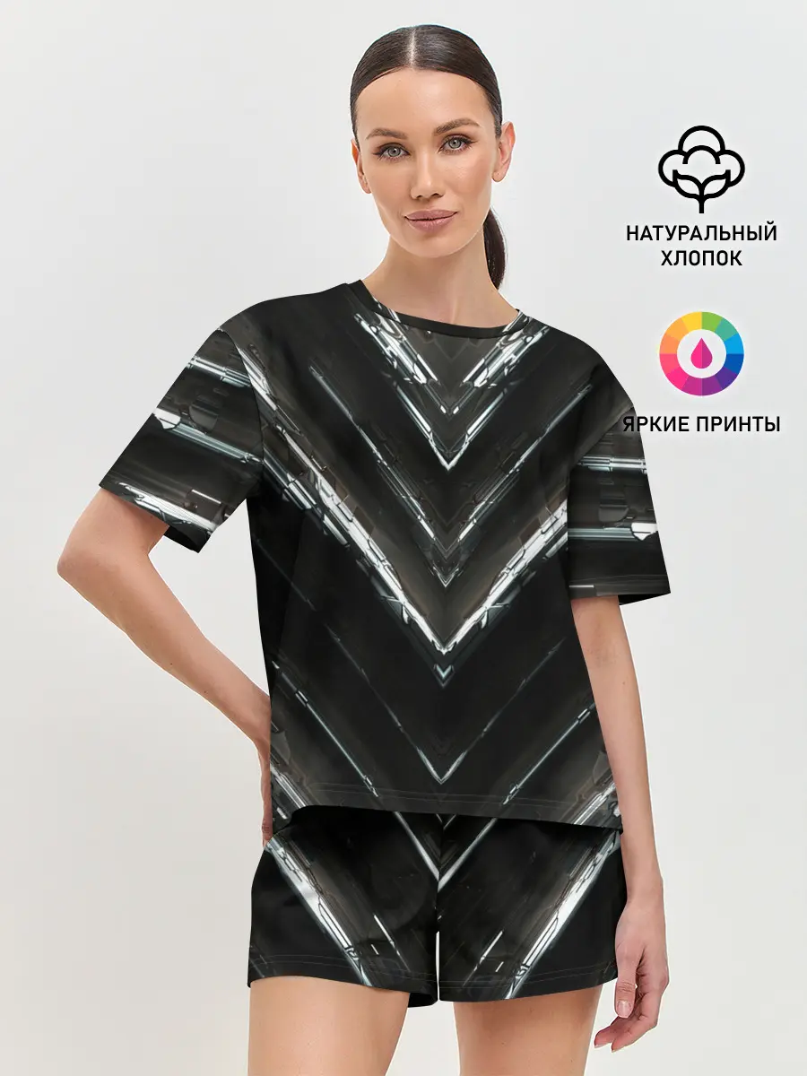 Женская пижама с шортами / МЕТАЛЛИЧЕСКАЯ БРОНЯ