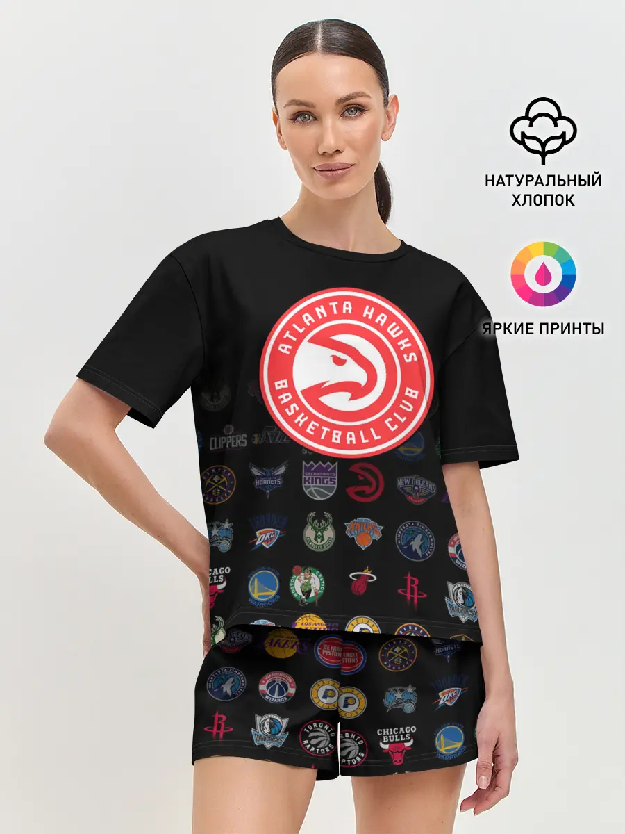 Женская пижама с шортами / Atlanta Hawks