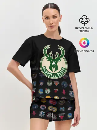 Женская пижама с шортами / Milwaukee Bucks