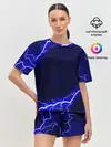Женская пижама с шортами / СИНИЕ МОЛНИИ