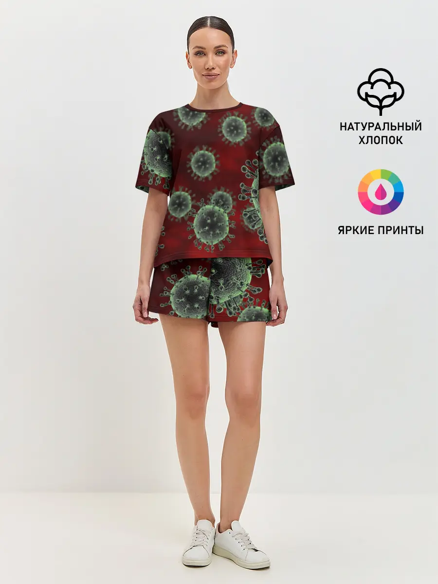 Женская пижама с шортами / COVID-19