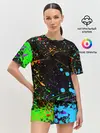 Женская пижама с шортами / БРЫЗГИ КРАСОК