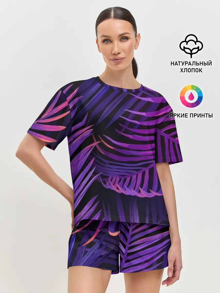 Женская пижама с шортами / Тропики