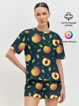 Женская пижама с шортами / Фруктовый арт
