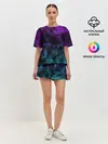 Женская пижама с шортами / NEON SMOKES STRIPES | НЕОНОВЫЕ ВОЛНЫ