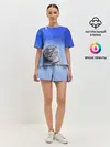 Женская пижама с шортами / Кот и космос
