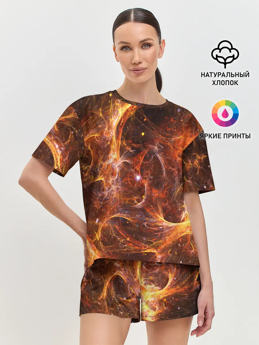 Женская пижама с шортами / КОСМОС