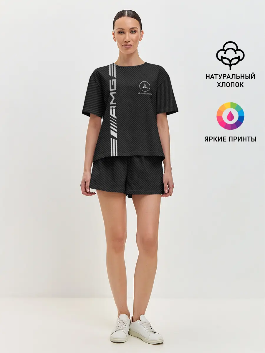 Женская пижама с шортами / Mercedes Carbon