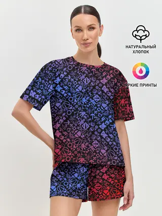 Женская пижама с шортами / Игровые бренды