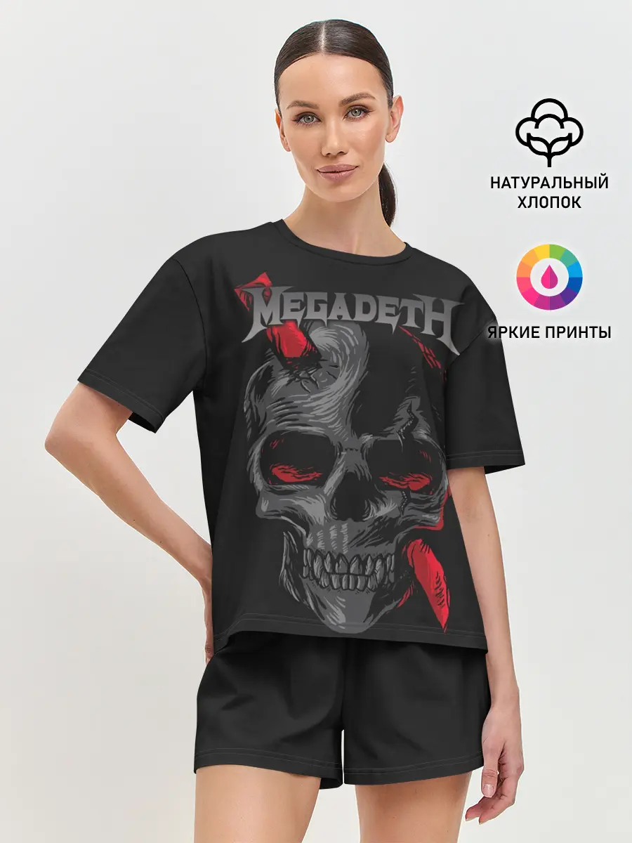Женская пижама с шортами / Megadeth