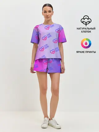 Женская пижама с шортами / Оставайтесь дома
