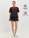 Женская пижама с шортами / Кружева на карбоне | Lace Carbone