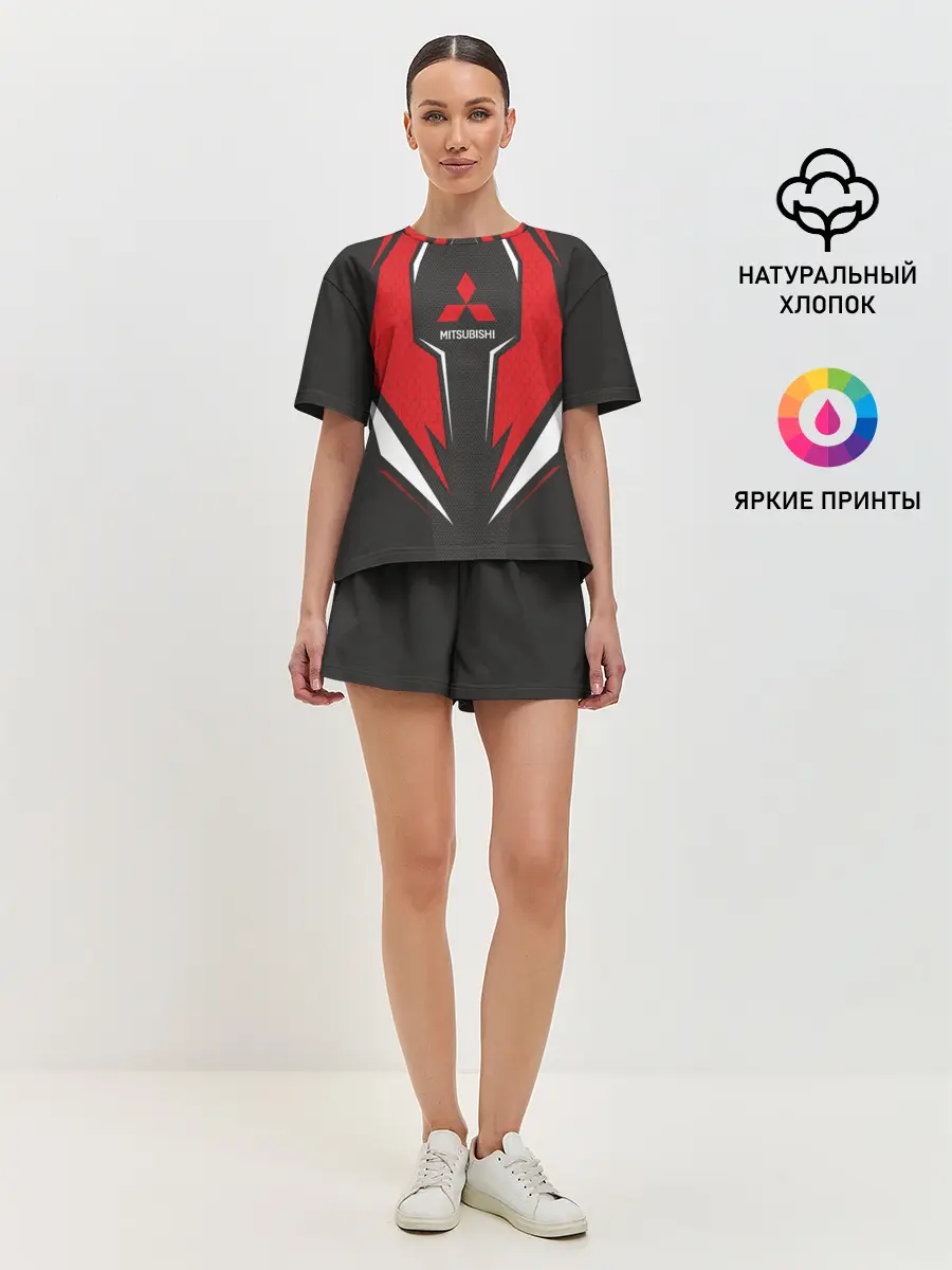 Женская пижама с шортами / Mitsubishi Driver team Red