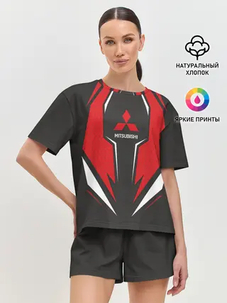 Женская пижама с шортами / Mitsubishi Driver team Red