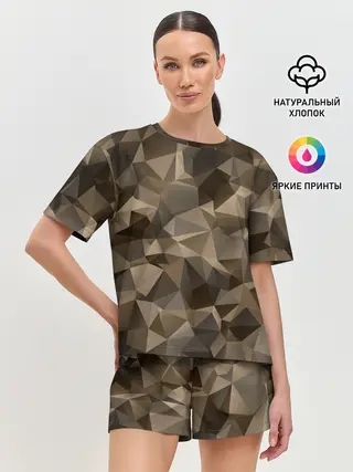 Женская пижама с шортами / СОВРЕМЕННЫЙ КАМУФЛЯЖ