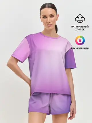 Женская пижама с шортами / Нежный фиолет