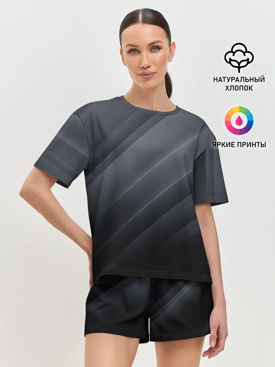 Женская пижама с шортами / GRAY WAVES