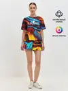 Женская пижама с шортами / CS GO STRIPES FLAME | КС ГО ПЛАМЯ