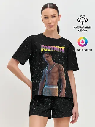 Женская пижама с шортами / Travis Scott, Fortnite