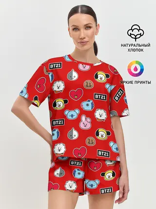 Женская пижама с шортами / BTS