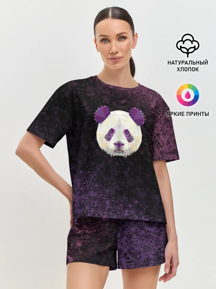 Женская пижама с шортами / Панда