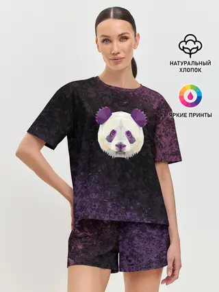 Женская пижама с шортами / Панда